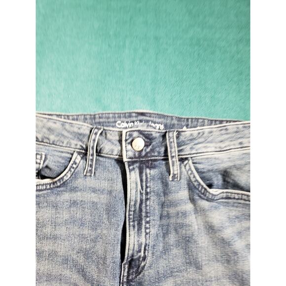 Calvin Klein Jeans Size 6 Womens Blue Pants Stretch Mid Rise Slim Boyfriend - Picture 6 of 13